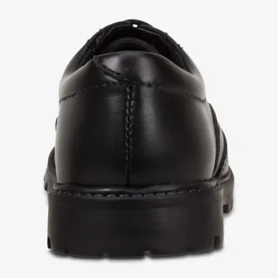 Sophia Black Leather Brogue Shoes - Junior