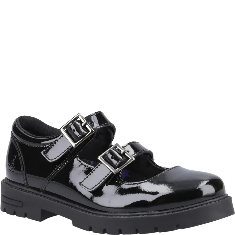 Ella Black Junior Patent Shoes - Black