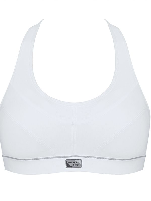 Adjustable Fit Petite Cotton Sports Bra -White