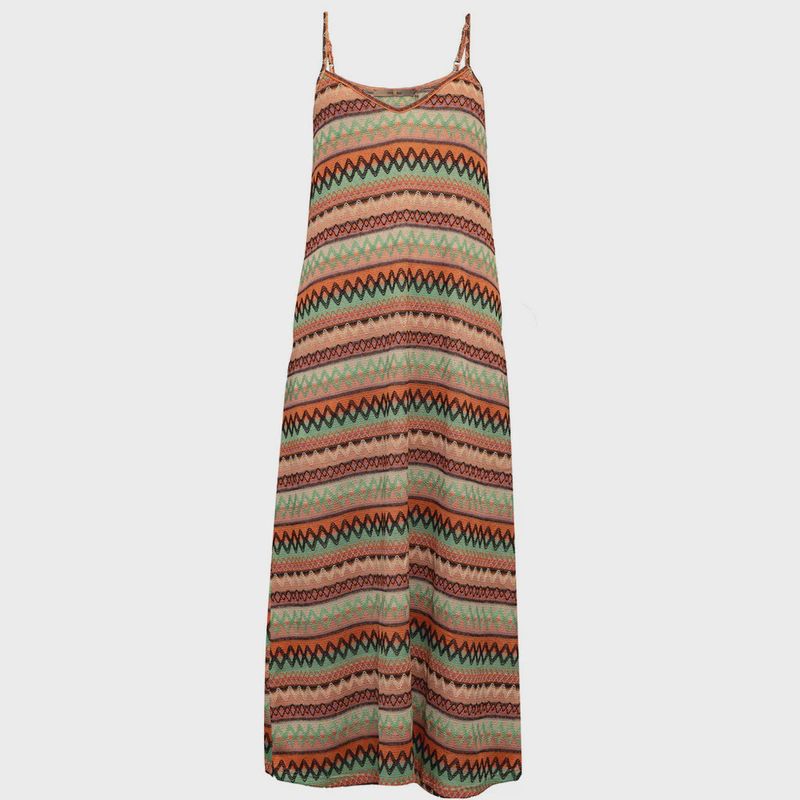Belis Strap Dress - Coral Missioni