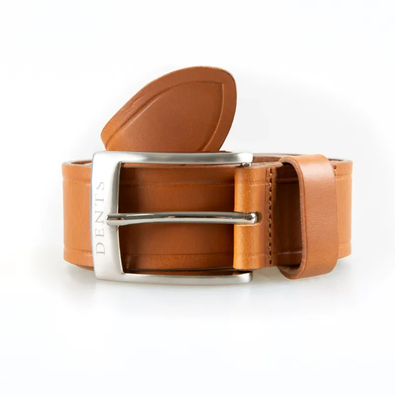 Men’s Heritage Full-Grain Leather Belt with Satin Nickel Buckle
