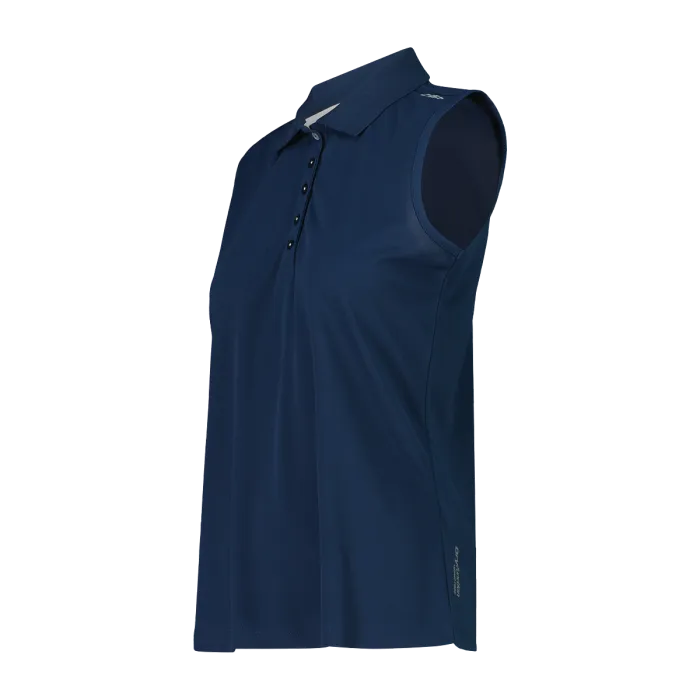 Women&#39;s Sleeveless Polo 3T59776 - Blue-Stone