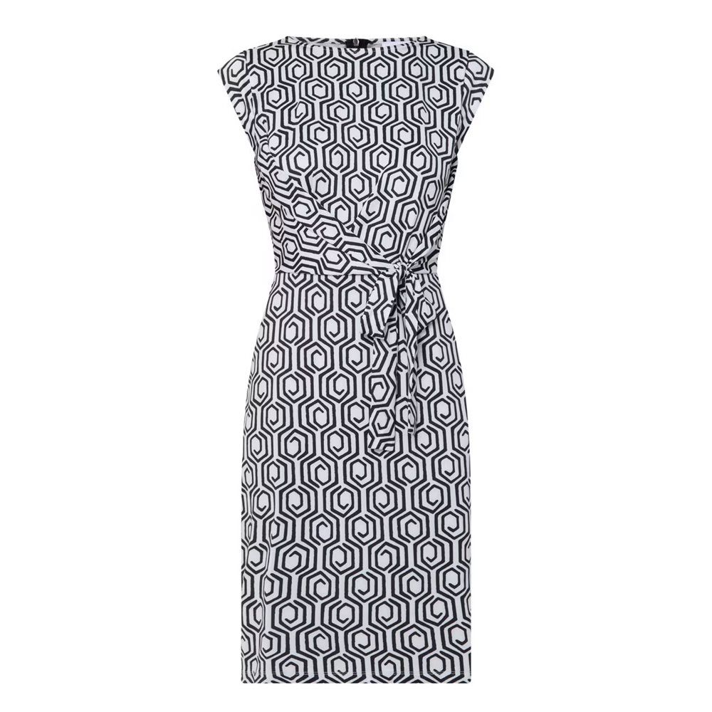 Black &amp; Brights AOP Jersey Dress - Offwhite/Black