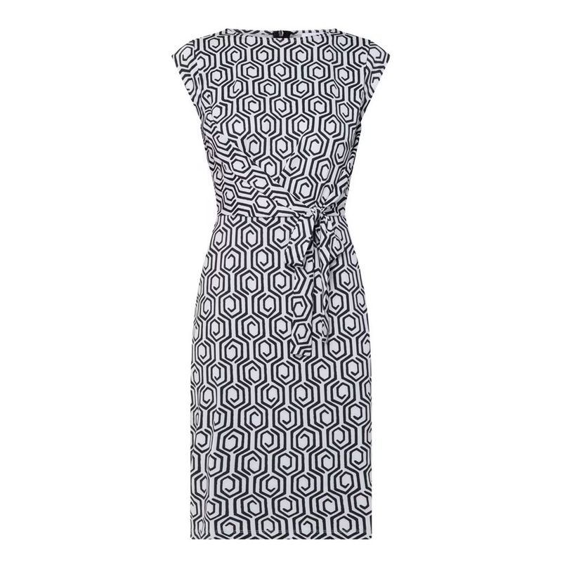 Black &amp; Brights AOP Jersey Dress - Offwhite/Black
