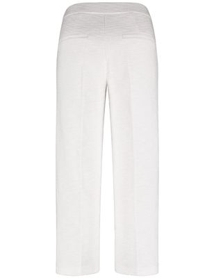 Black &amp; Brights Wide Leg Cropped Trousers - Offwhite