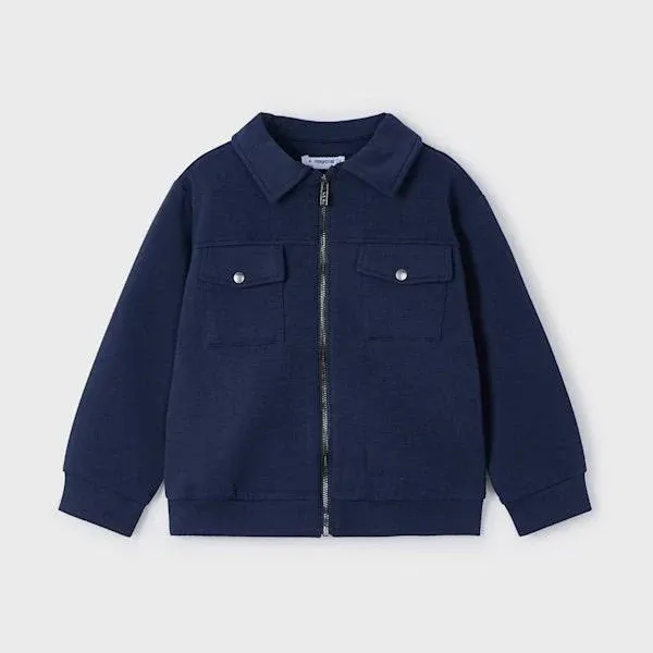 Boy Collared Zip Jacket 3424 - Navy
