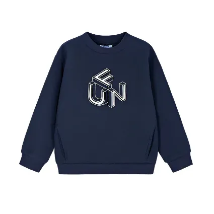 Boys Embossed Sweatshirt 3415 - Navy