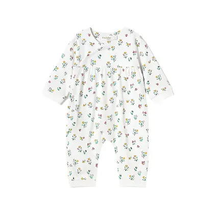 Newborn Girl Romper with Foot Covers 1753 - Jade