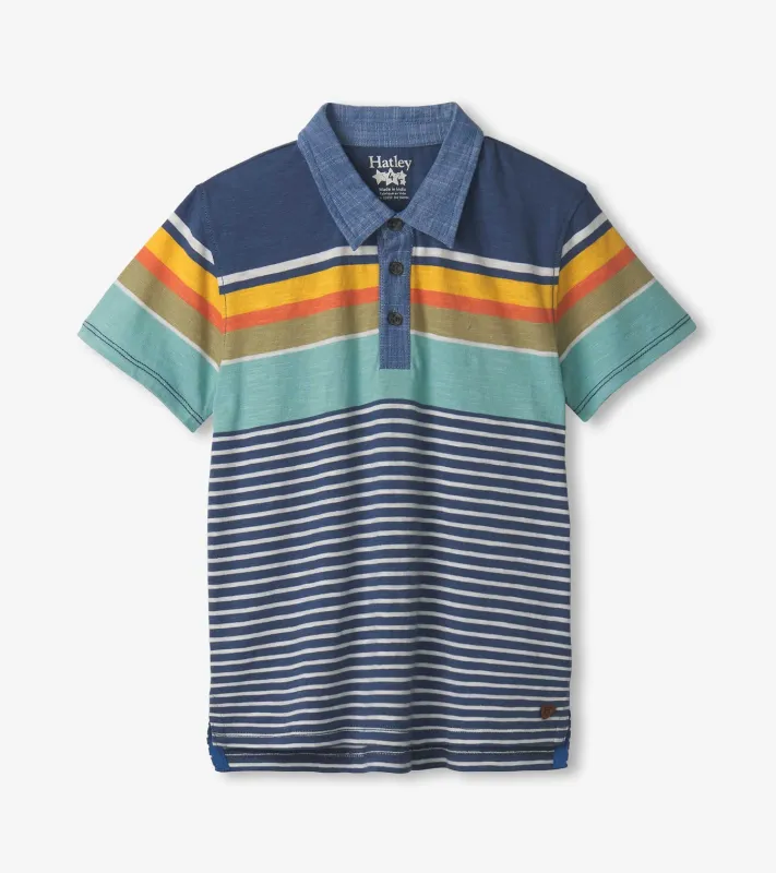 Boys Nautical Stripes Polo Tee