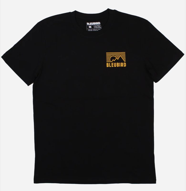 Bleubird Retro Peak Tee - Black with graphic