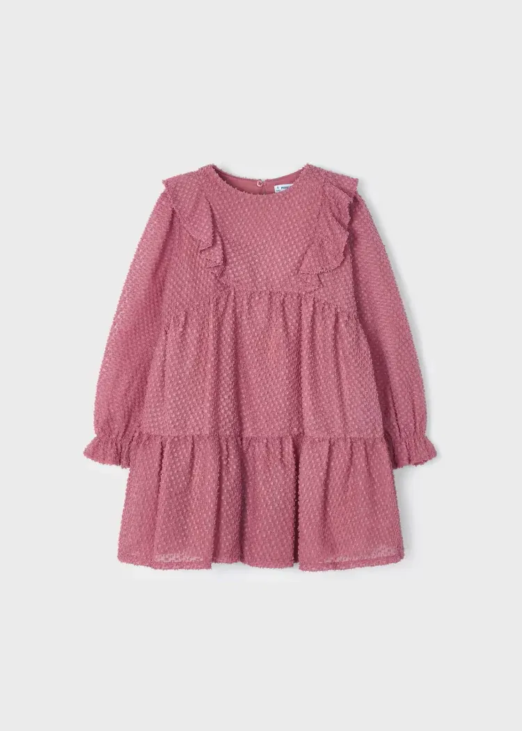 Girls Chiffon Plumeti Dress 4927