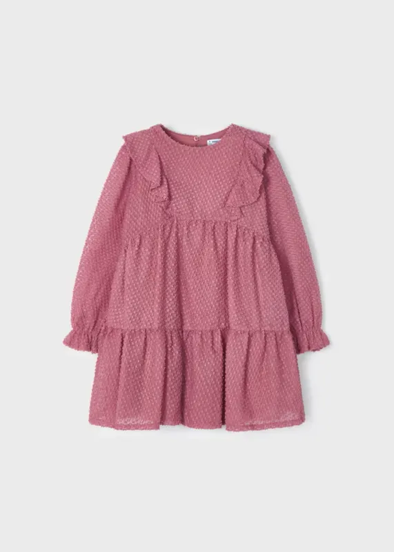 Girls Chiffon Plumeti Dress 4927