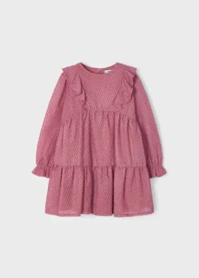 Girls Chiffon Plumeti Dress 4927