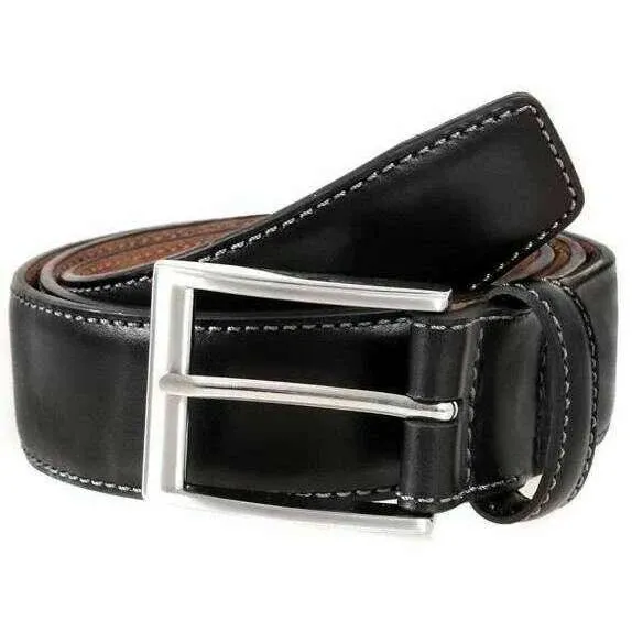 Men&#39;s 30mm Lined Classic Leather Belt