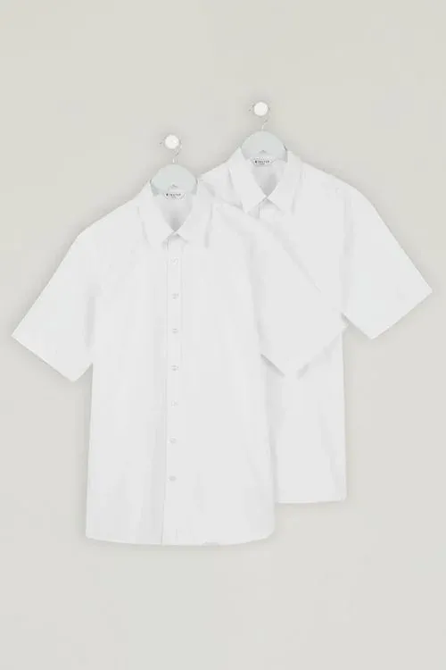 SSS 2 Pack Short Sleeve Slim Fit Non-Iron Shirts