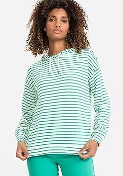 Cool Sports Cosima Fit Striped Hooded Top - Vivid Green