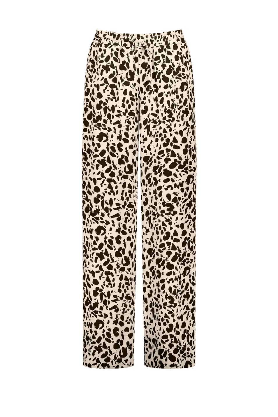 Woman In Gold Seashell Patterned Palazzo Trousers