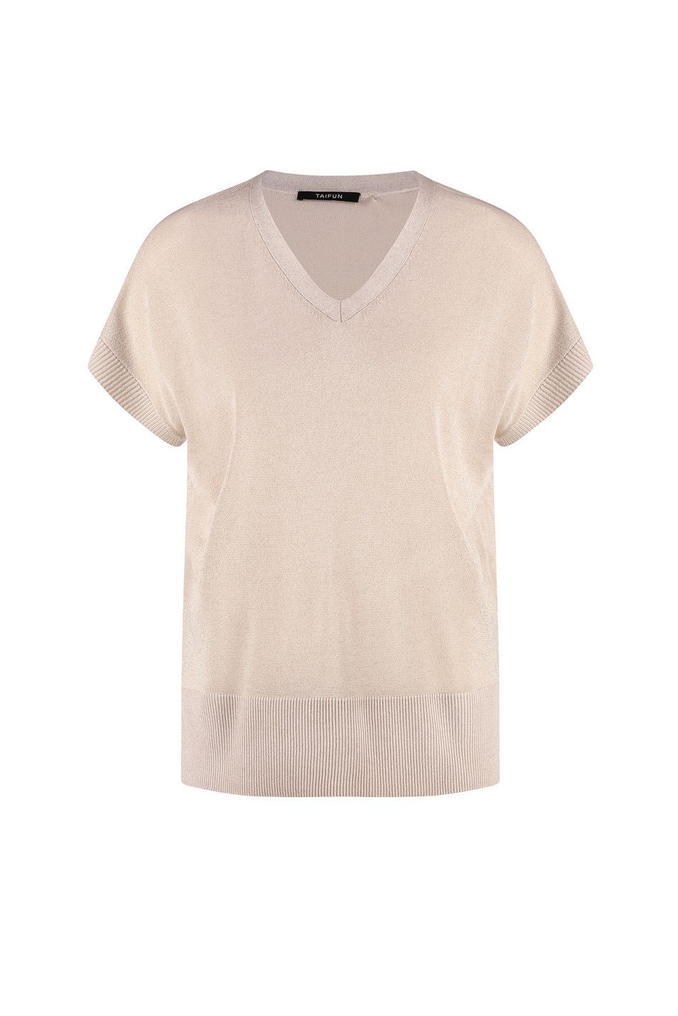 Woman In Gold Seashell Short Sleeve Jumper