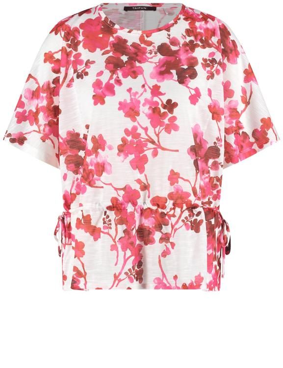 Woman In Red AOP Drawstring Top - Aperol Patterned