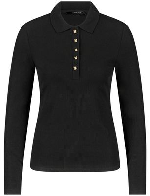 Amber &amp; Gold Knitted Polo Shirt