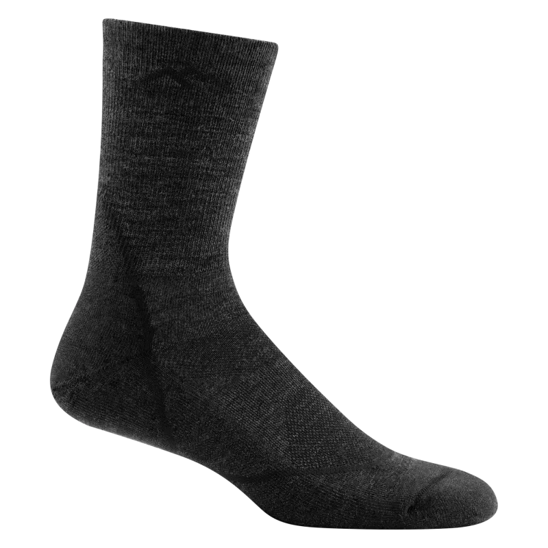 Men&#39;s Light Hiker Micro Crew Lightweight Hiking Sock - Black