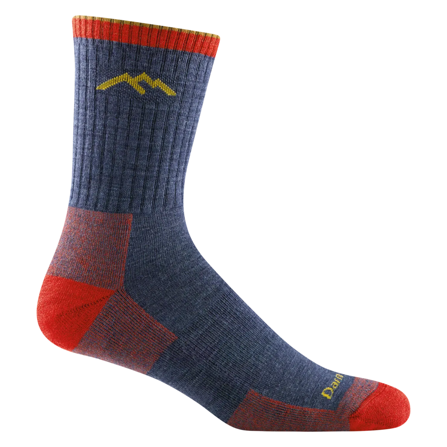 Men&#39;s Hiker Micro Crew Midweight Hiking Sock - Denim