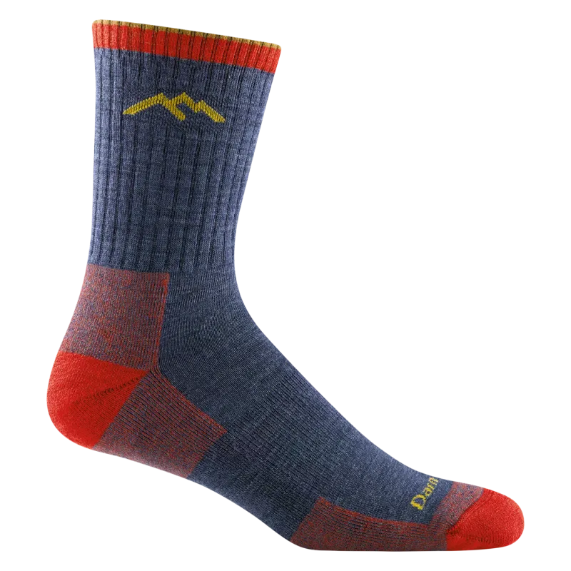 Men&#39;s Hiker Micro Crew Midweight Hiking Sock - Denim