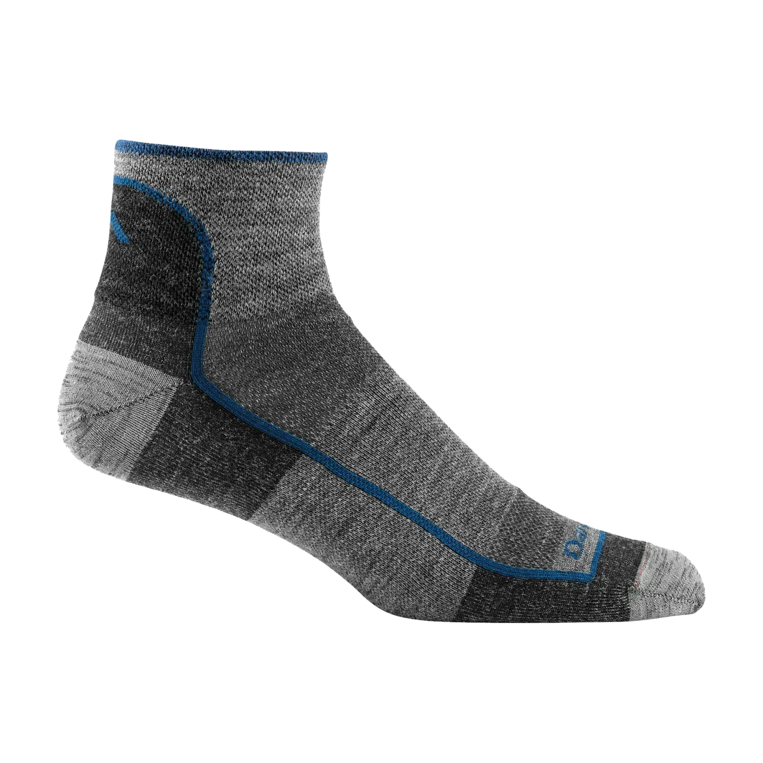 Men&#39;s 1715 Quarter Lightweight Running Sock - Charcoal