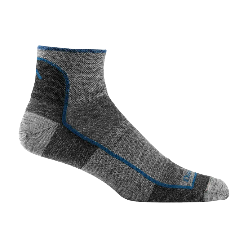Men&#39;s 1715 Quarter Lightweight Running Sock - Charcoal