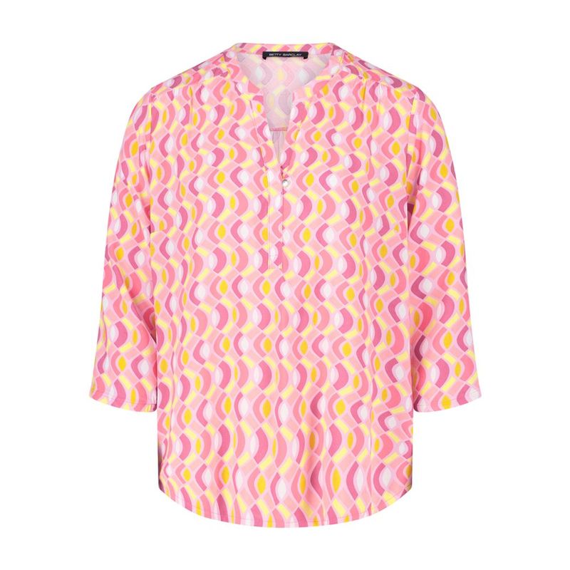 Graphic Print Blouse 8808 - Coral