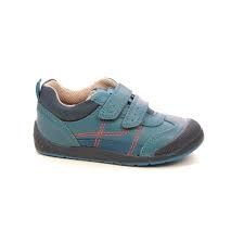 TICKLE TEAL LEATHER BOYS RIPTAPE PRE-SCHOOL SHOES