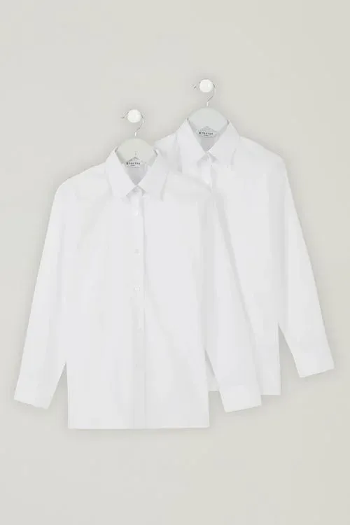 SLS 2 Pack Long Sleeve Slim Fit Non-Iron Shirts