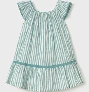 Baby Striped Dress 1917 - Emerald