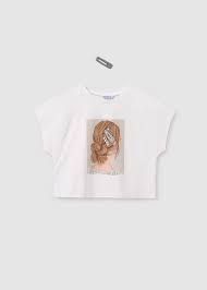 Girl Print Top 6021 - Natural