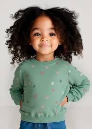 Girl Flower Sweatshirt 3402 - Mint