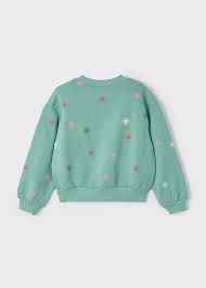Girl Flower Sweatshirt 3402 - Mint