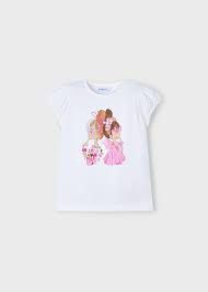 Girl Graphic Top 3003 - White/Orchid