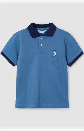 Boy Back Graphic Print Polo Shirt 3106 - Regatta Blue