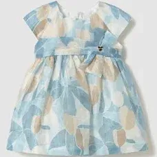 Baby Floral Print Dress 1909 - Sky