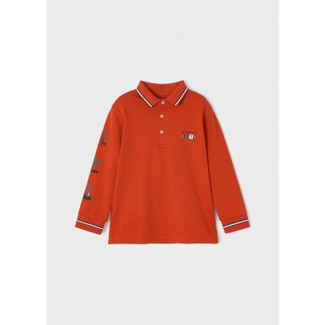 Boys Long Sleeve Polo Shirt 4178 - Rust