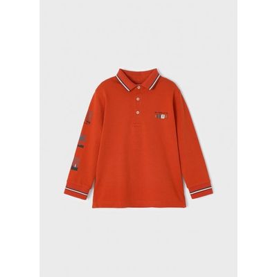 Boys Long Sleeve Polo Shirt 4178 - Rust Boys Long Sleeve Polo Shirt 4178 - Rust