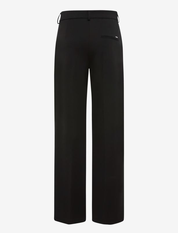STYLE MAINE Jersey Wide Leg Trousers / Black