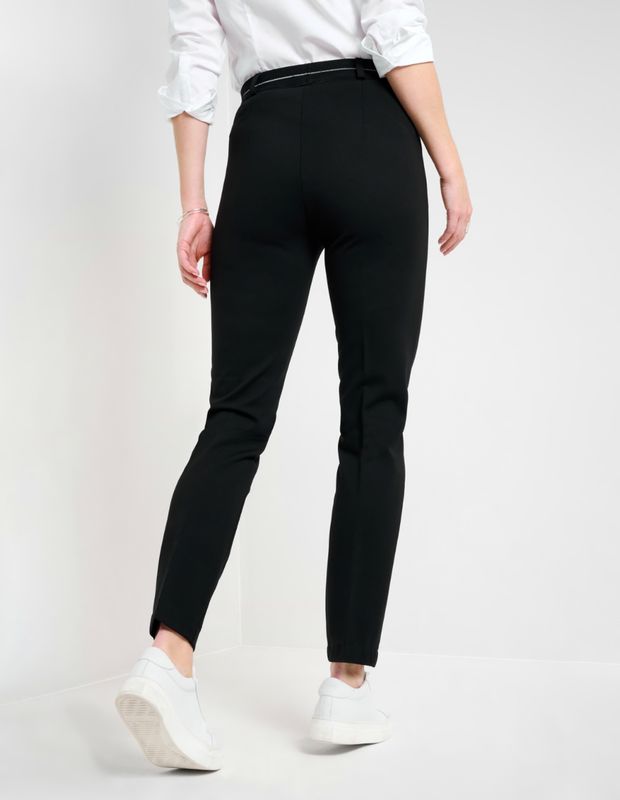 STYLE LILLYTH Regular Fit Jersey Pull On Trousers / Black