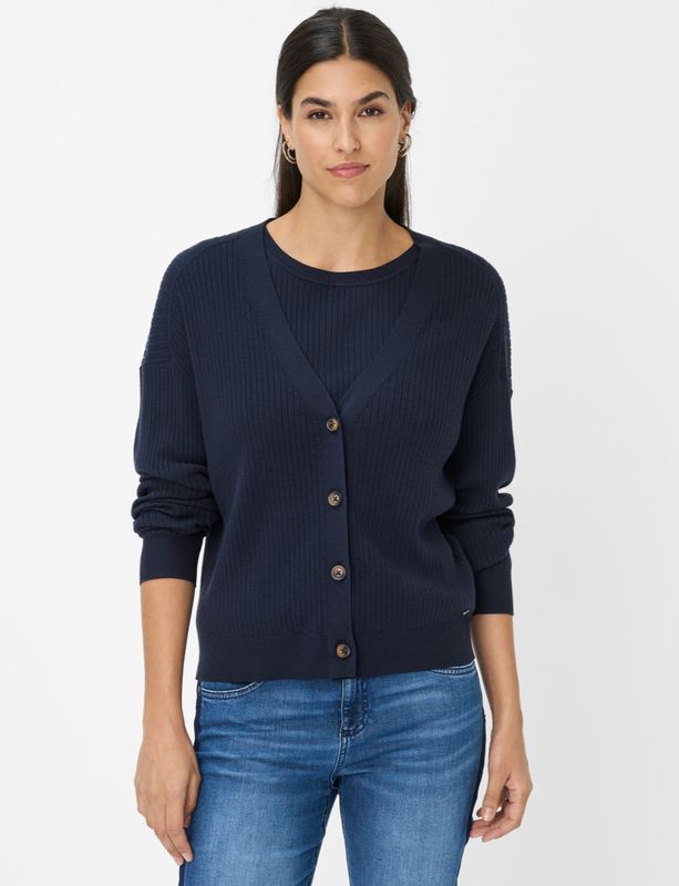 STYLE ANIQUE Cardigan / Dark Blue