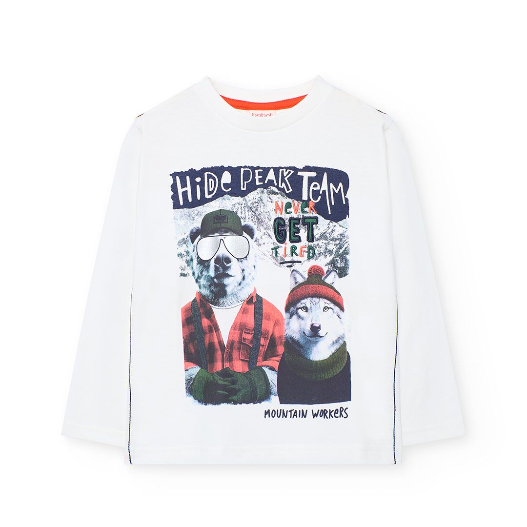 Boy&#39;s Mountain Workers LS T-Shirt in White - 522043