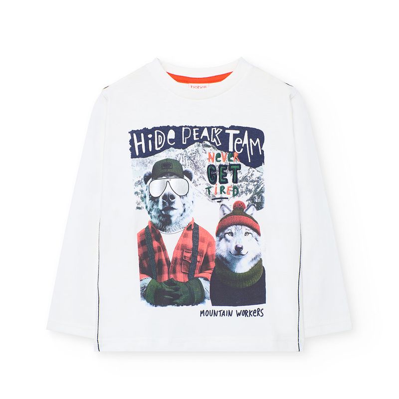 Boy&#39;s Mountain Workers LS T-Shirt in White - 522043