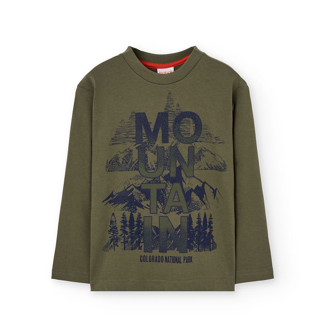 Boy&#39;s Mountain LS T-Shirt in Khaki - 522010