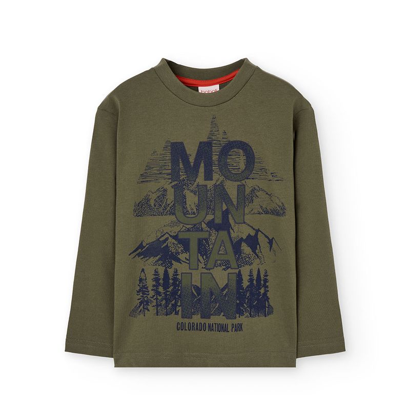 Boy&#39;s Mountain LS T-Shirt in Khaki - 522010