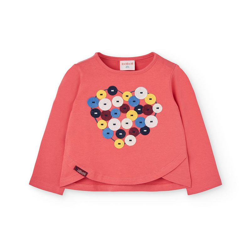 Girl&#39;s Circles Top in Pink - 242008