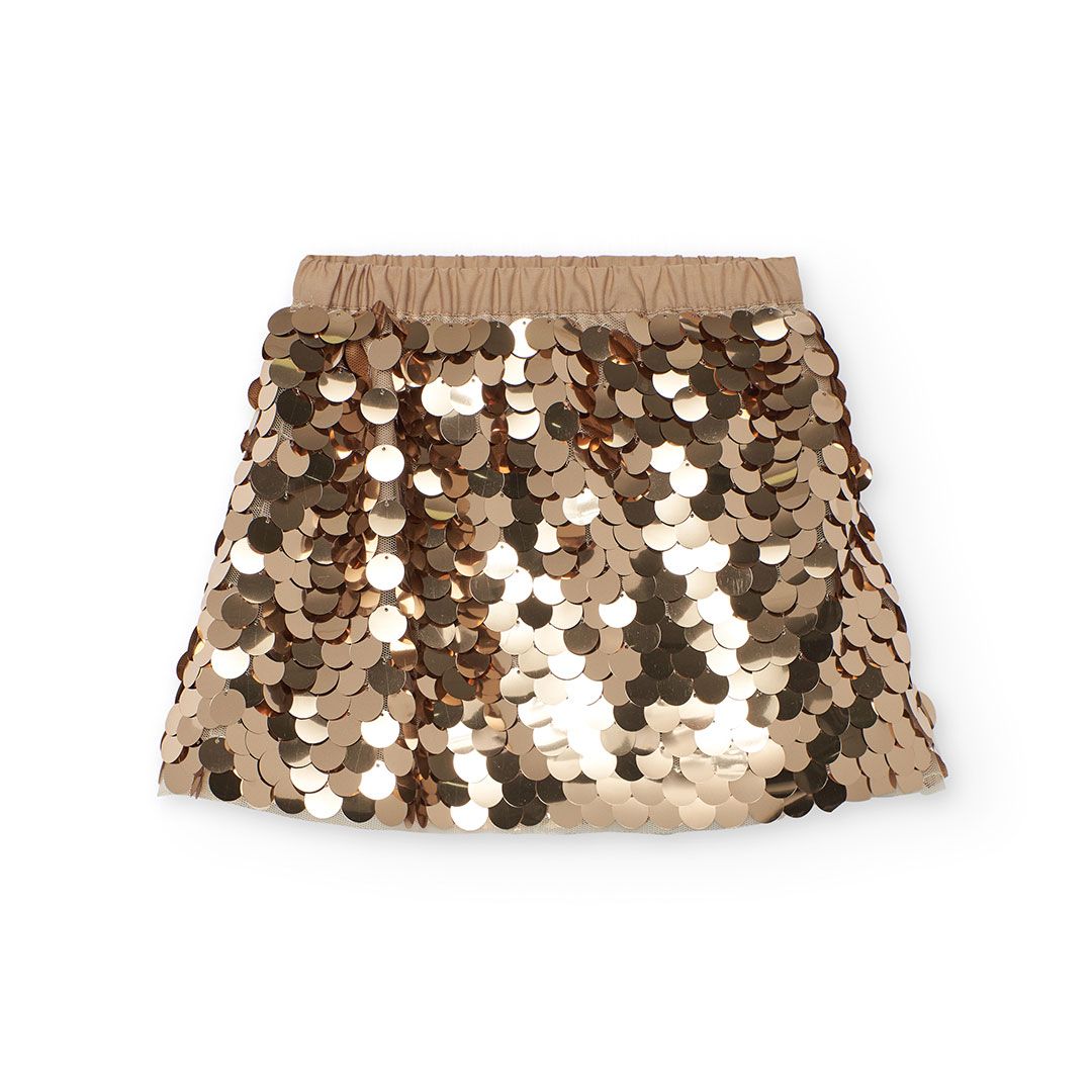 Girl&#39;s Circles Skirt in Gold - 722203